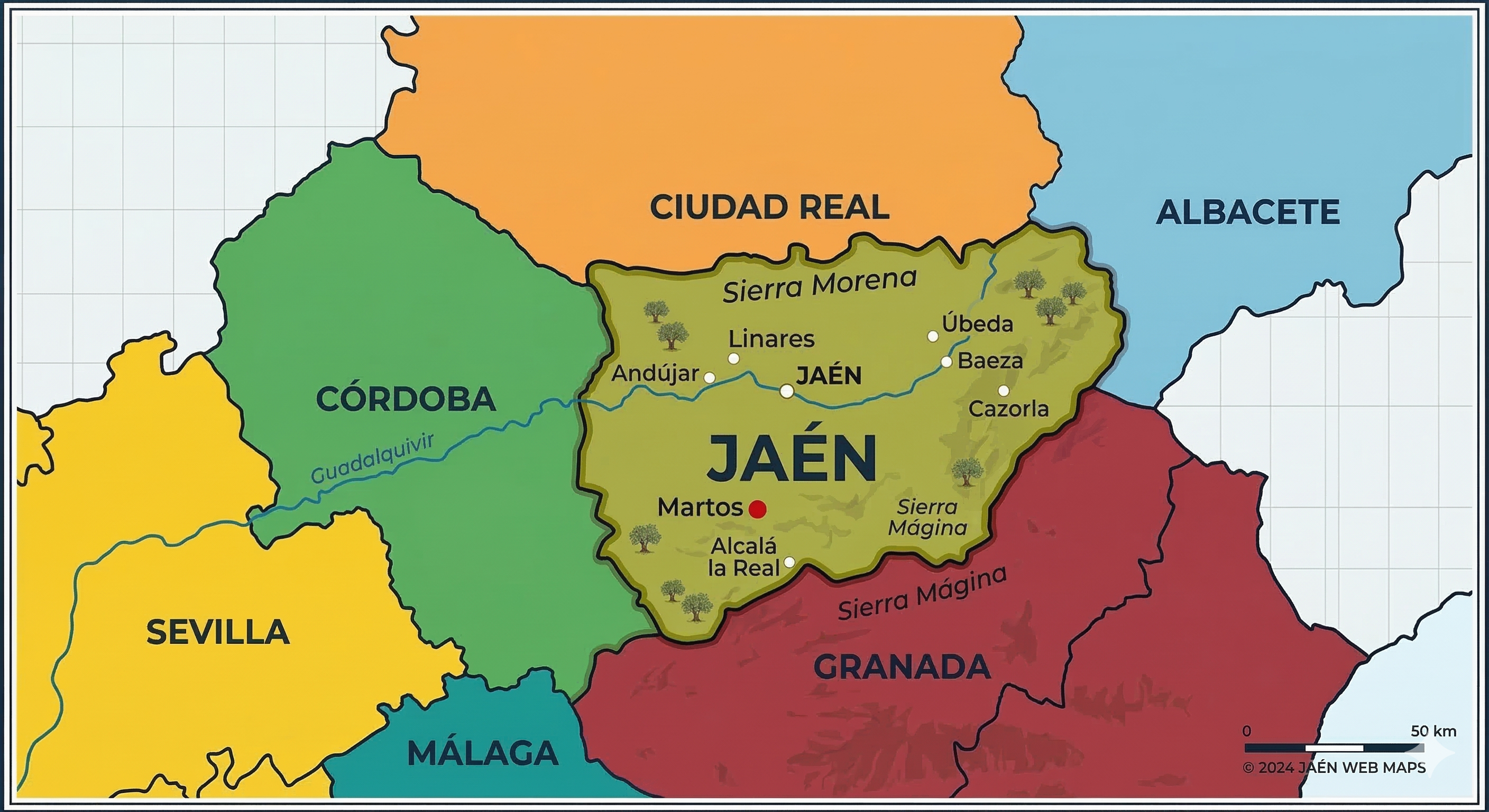 Mapa de Jaén